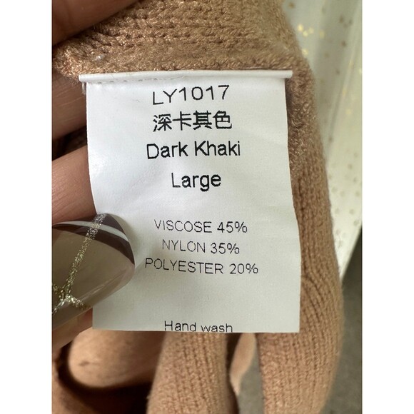 Unbranded Women's Crew Neck Long Sleeve Chunky Oversize Pullover Knit Sweater L - Picture 7 of 8